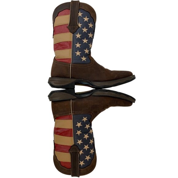 Durango Cowgirl Lady Rebel Patriotic Flag Boots 8M Leather Q10140 NWB $165 - Picture 11 of 16